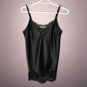 Silk Top with Lace Detail